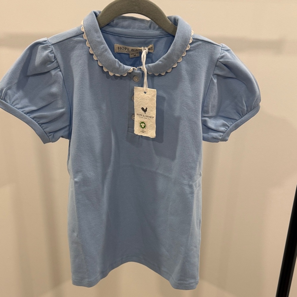 Hope & Henry Blue Girls Polo Shirt size M